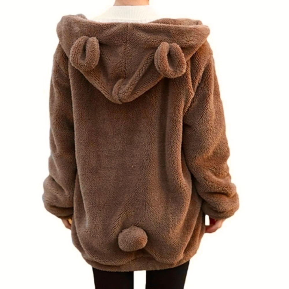 Fuzzy Bear Ear Hoodie